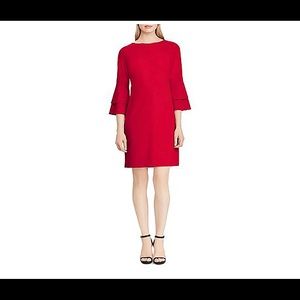 Lauren by Ralph Lauren red midi crepe dress - 14